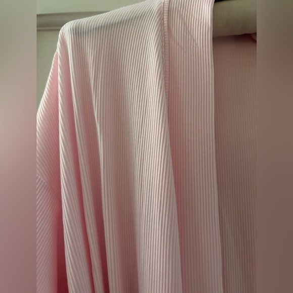 SKIMS Valentine’s Cherry Blossom Pink Soft Lounge Long Robe Medium Rib NWT New M - Picture 10 of 15